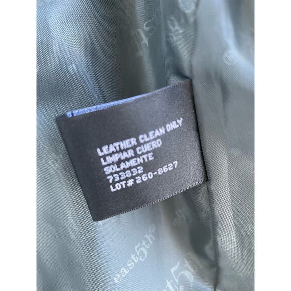 EAST 5th Dark Green Ladies Leather jacket Large - Picture 6 of 9
